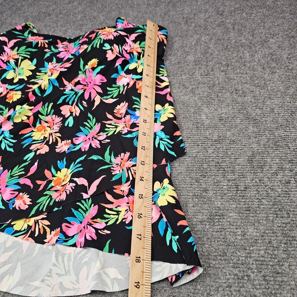 Island Escape Women‎ Tankini Top Underwire Floral Capetown Swimsuit Black 18W